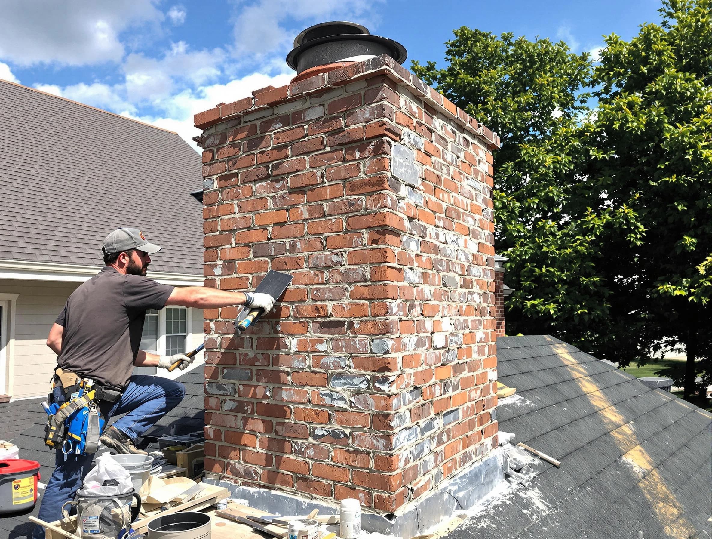Completed chimney rebuild by Monument Chimney Sweep in Monument, CO