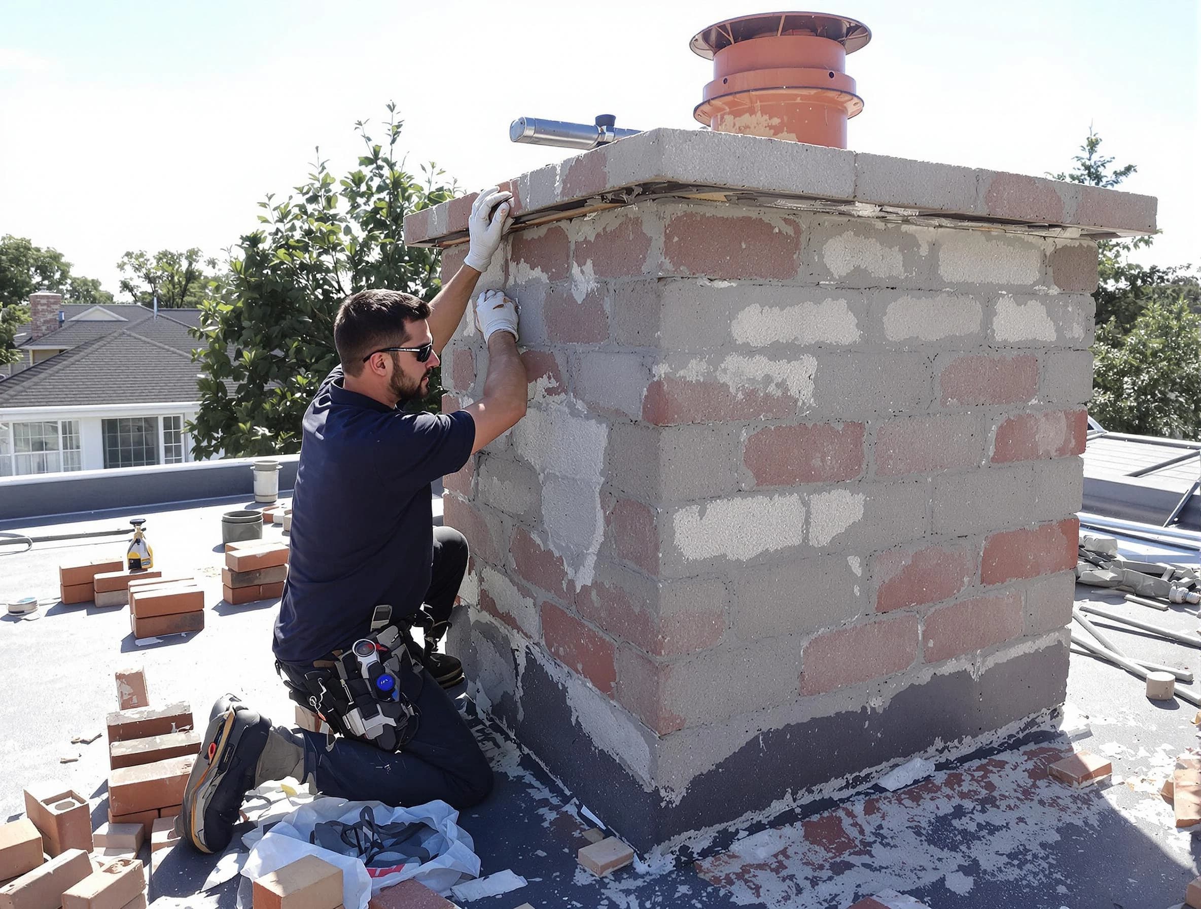 Advanced chimney repair process by Monument Chimney Sweep in Monument, CO