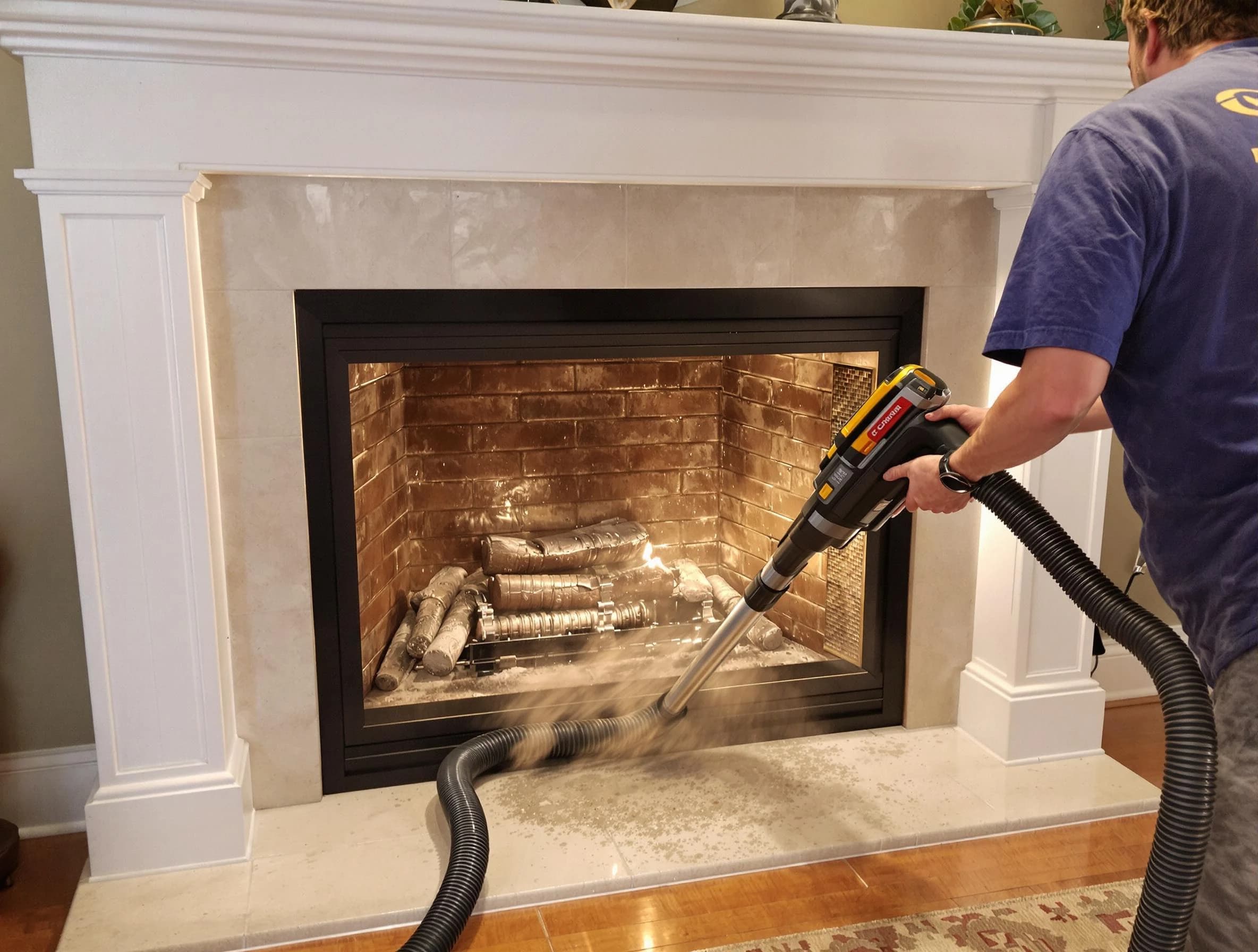 Fireplace cleaning performed by Monument Chimney Sweep in Monument, CO