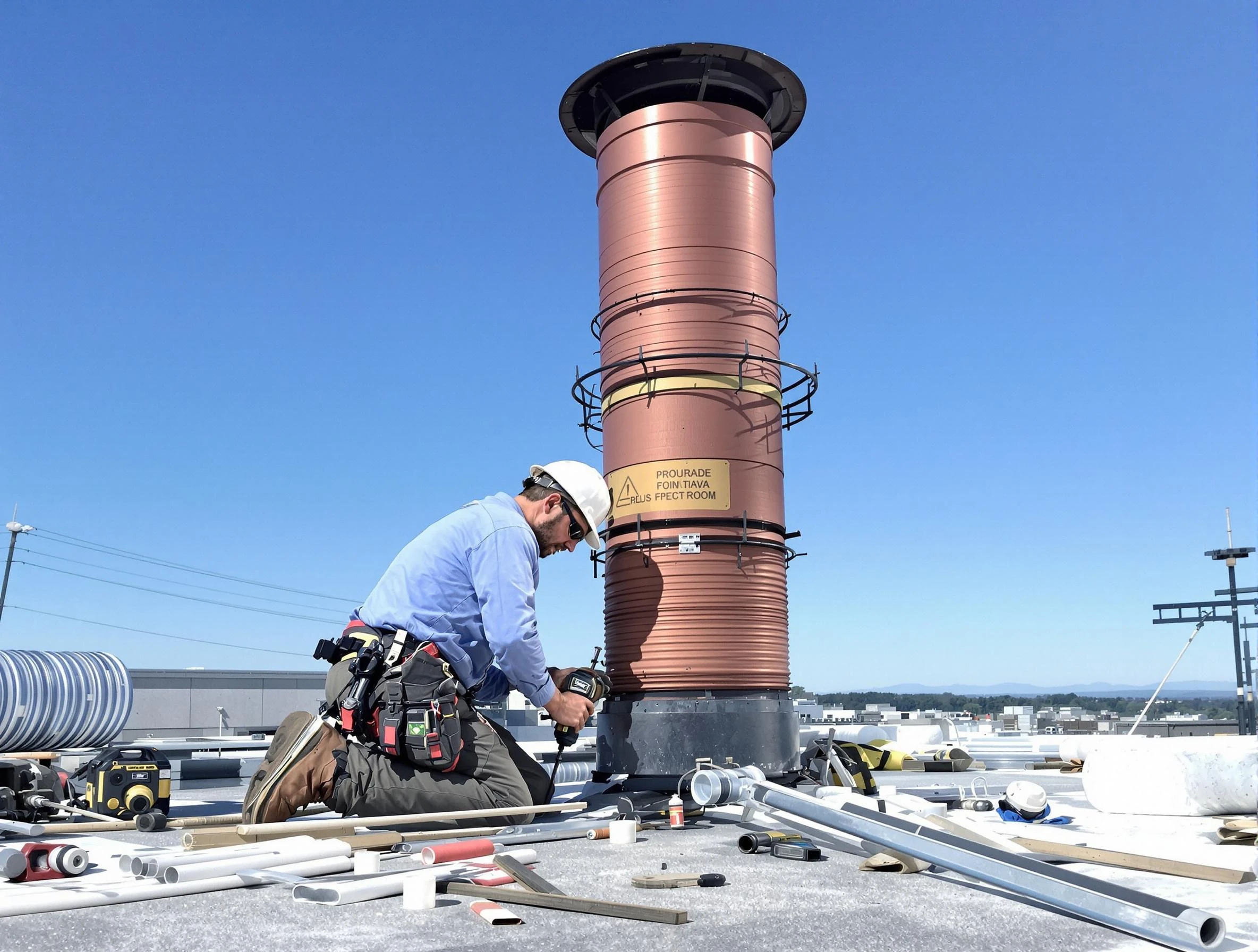Installed chimney liner by Monument Chimney Sweep in Monument, CO