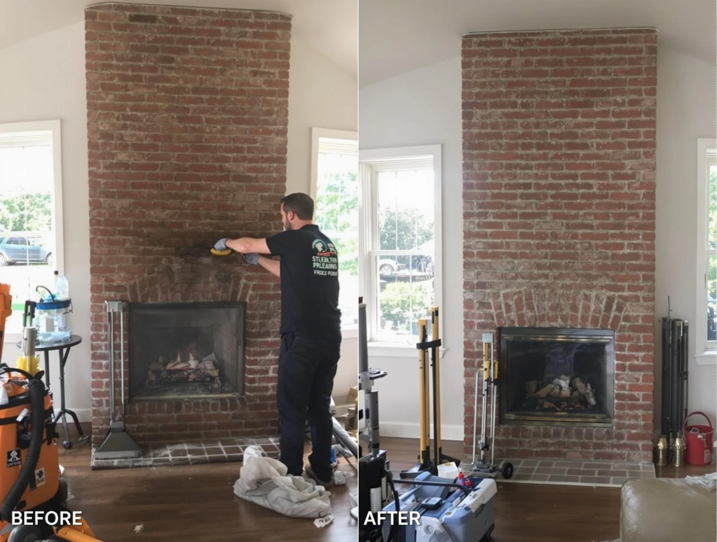 Finished chimney sweeping service by Monument Chimney Sweep in Monument, CO