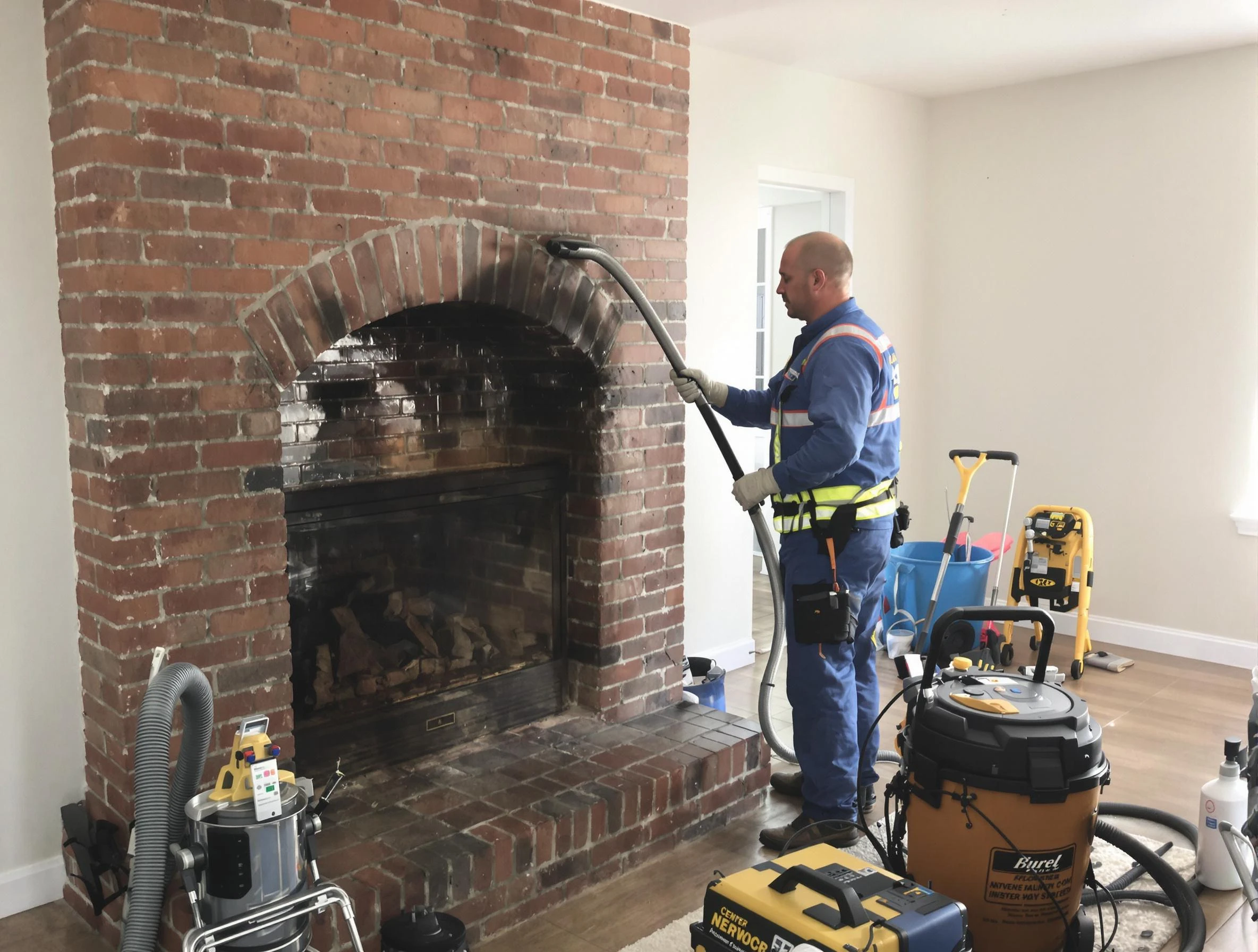 Monument Chimney Sweep expert performing detailed chimney sweep in Monument, CO