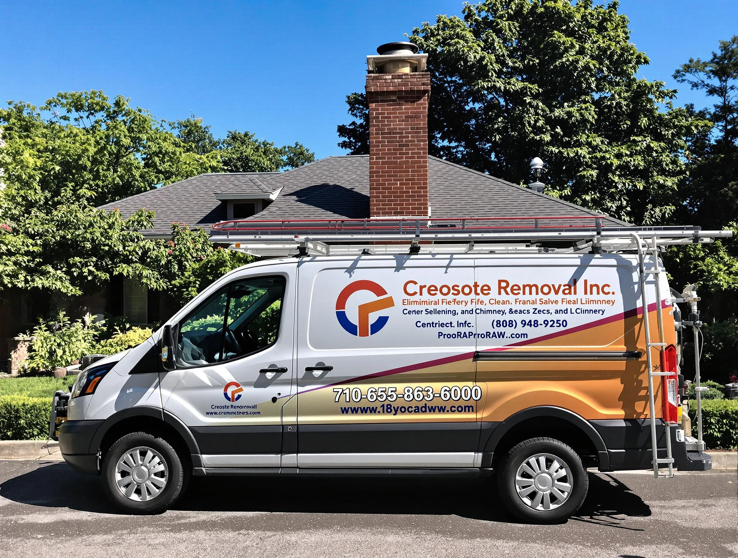 Monument Chimney Sweep technician removing creosote safely in Monument, CO