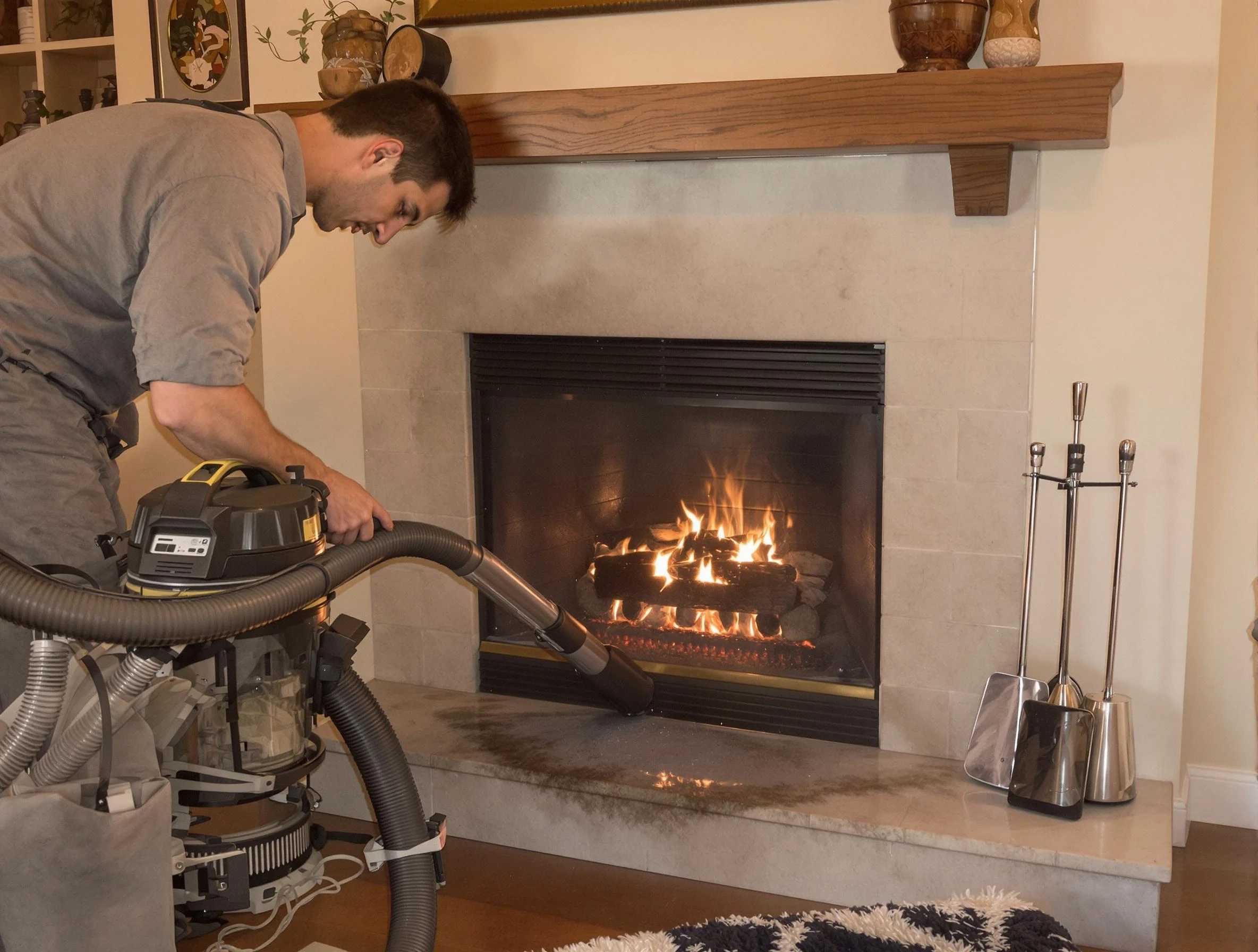 Routine fireplace upkeep by Monument Chimney Sweep in Monument, CO