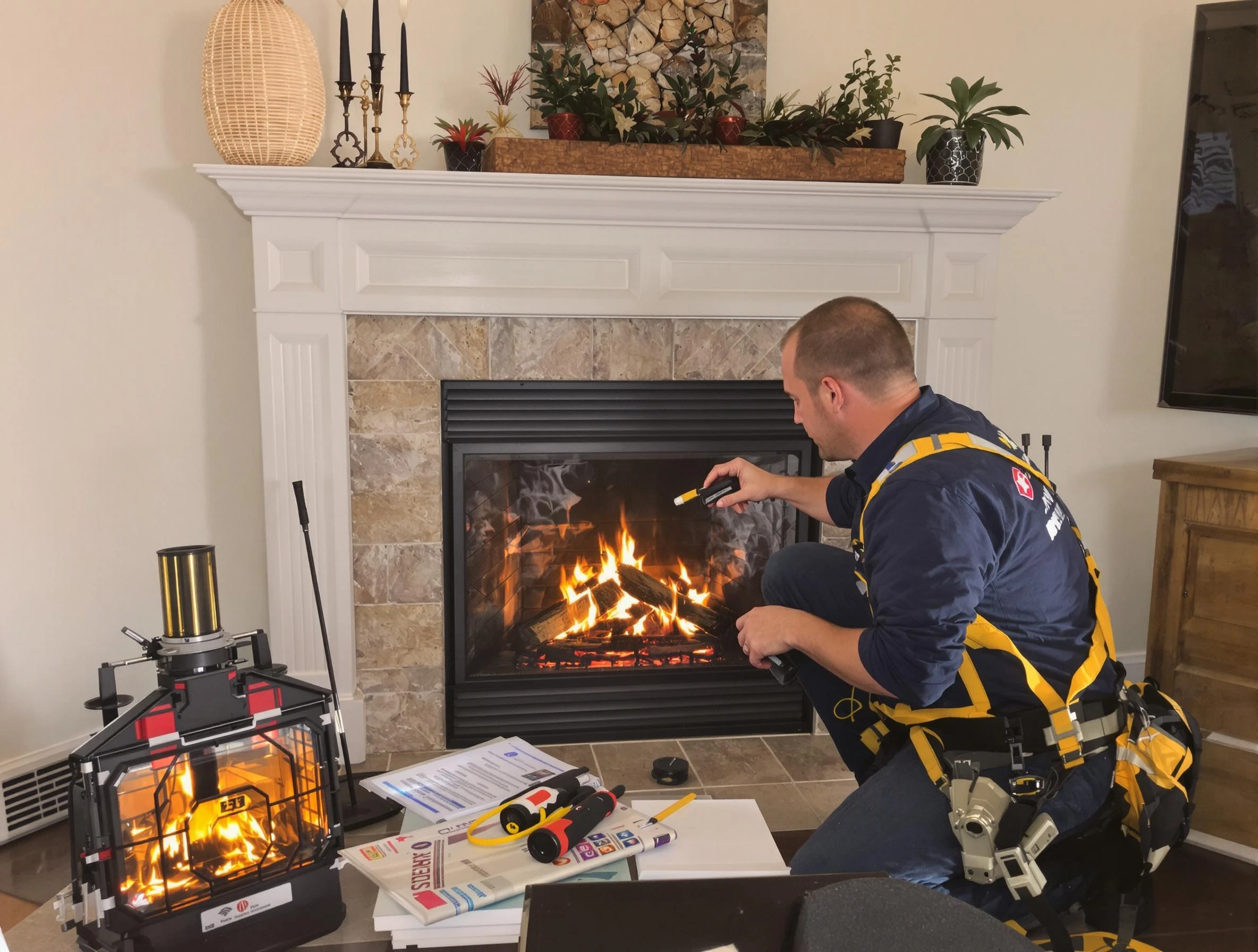 Safety-focused fireplace inspection by Monument Chimney Sweep in Monument, CO
